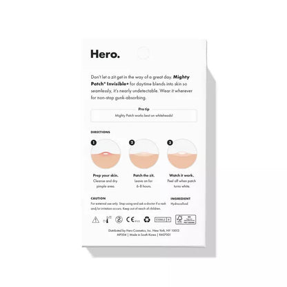 Hero - Mighty Patch Invisible+ Daytime Hydrocolloid Acne Pimple Patches